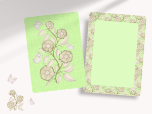 Paper stationery set of floral butterfly notecards by Whispers in Print