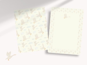 flying geese motifs a6 notecards (pack of 10 with envelopes)